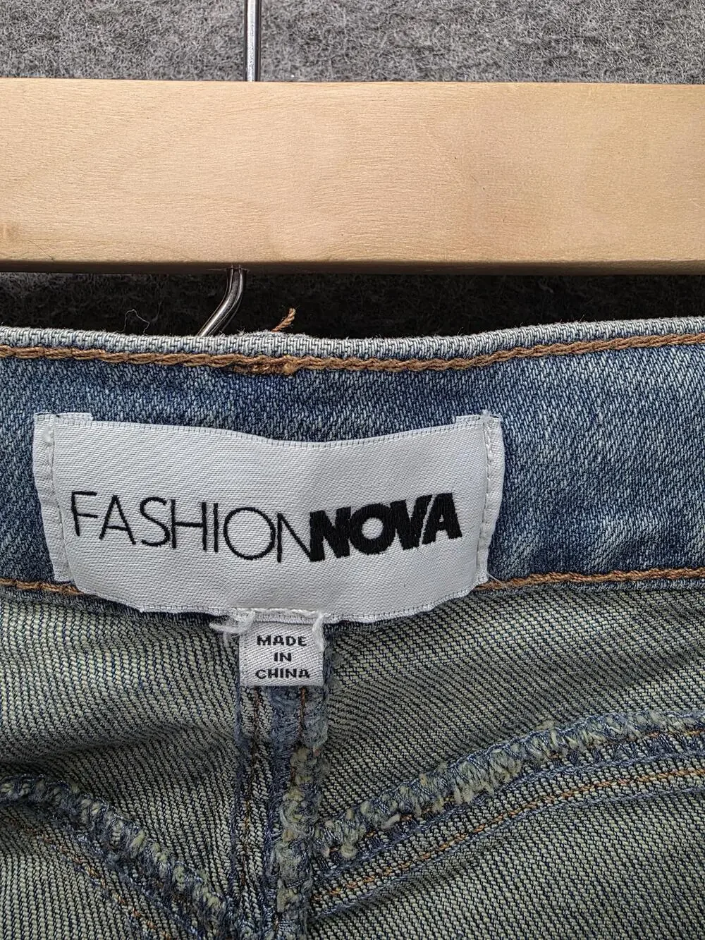 Fashion Nova Jeans Womens 16 Blue My Whole Heart Straight High Rise 34 Inseam